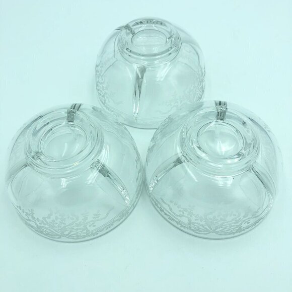 Vintage Etched Glass Fruit Cocktail Dishes - Picture 6 of 6